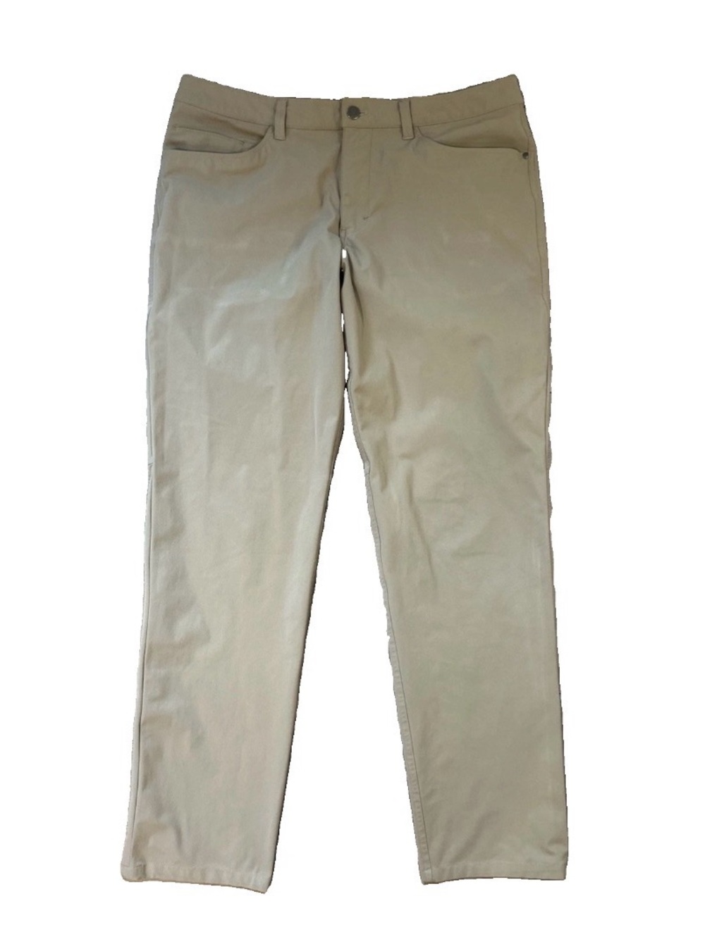 Lululemon ABC Pants Warpstreme Stretch Performance Khaki Beige Men's Size 34x32